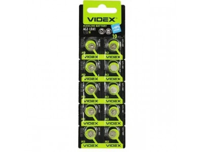 Купить Часовая батарейка Videx AG3 / LR41/ G3/ 192/ GP92/ 392, SR41W