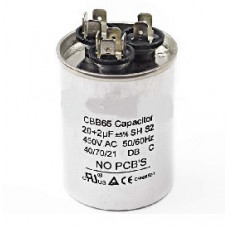 Конденсатор 20+2 mF CBB65 450VAC, металлический