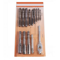 Мастер 4 ( Набор метчиков М3,М4,М5,М6,М8,М8х1,М10,М10х1.25,М10х1,М 12,М12х1,25,М12х1 + Вороток )